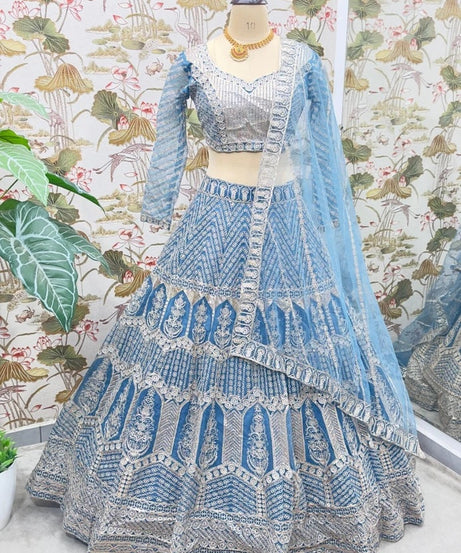 Exclusive Stitched Premium Net Wedding Function  Lehenga Blouse With Dupatta 15-MA