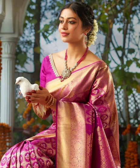 Wedding Wear Designer Banarasi Soft Silk Saree,Indian Party Sari & Blouse