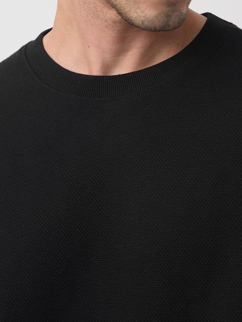 Popcorn Texture Caviar Oversized T-Shirts