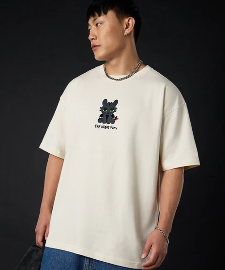 Night Fury Chibi Oversized T-Shirts