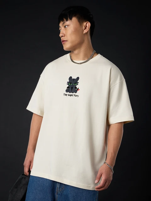 Night Fury Chibi Oversized T-Shirts