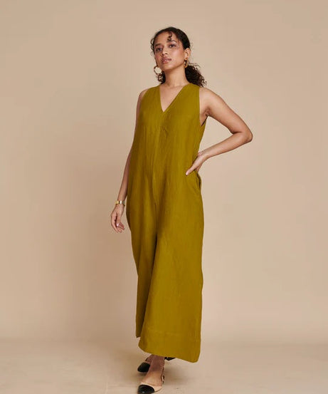 Linen Flared Jumpsuit