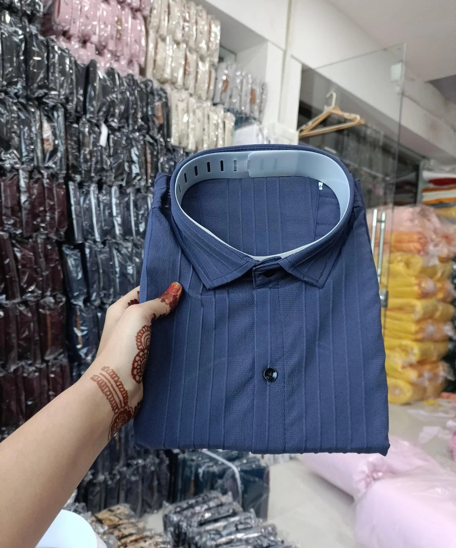 Short Sleeve Popcorn Shirt For Men's