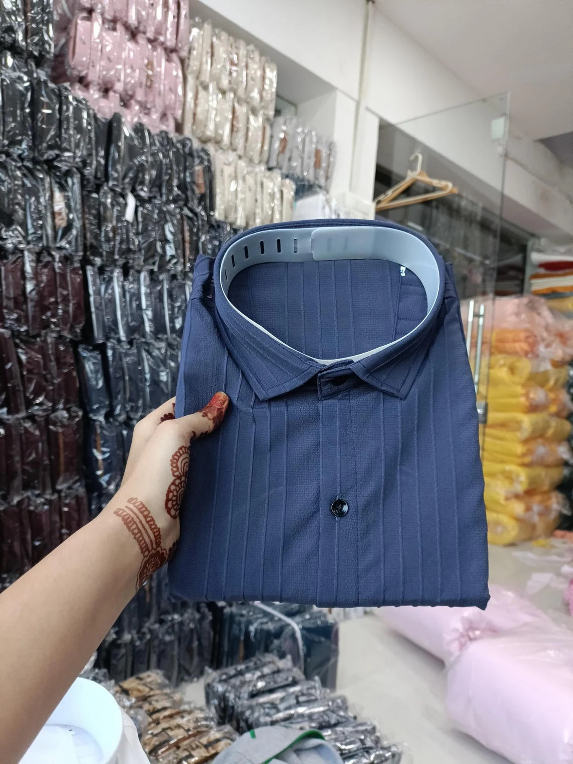 Short Sleeve Popcorn Shirt For Men's