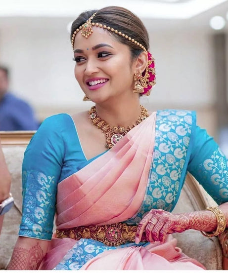 Soft Lichi Silk Wedding Exclusive Saree With Blouse