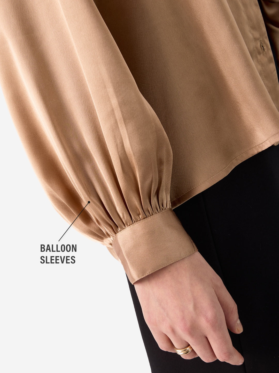 Satin Shirt Brown Women Shirts