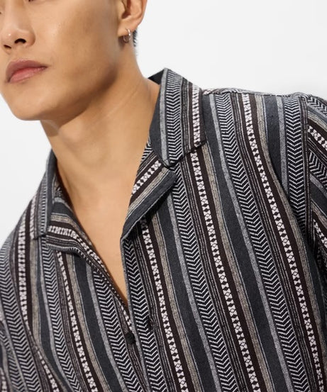 Cosmic Tribe Men Textured Shirts