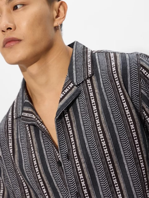 Cosmic Tribe Men Textured Shirts