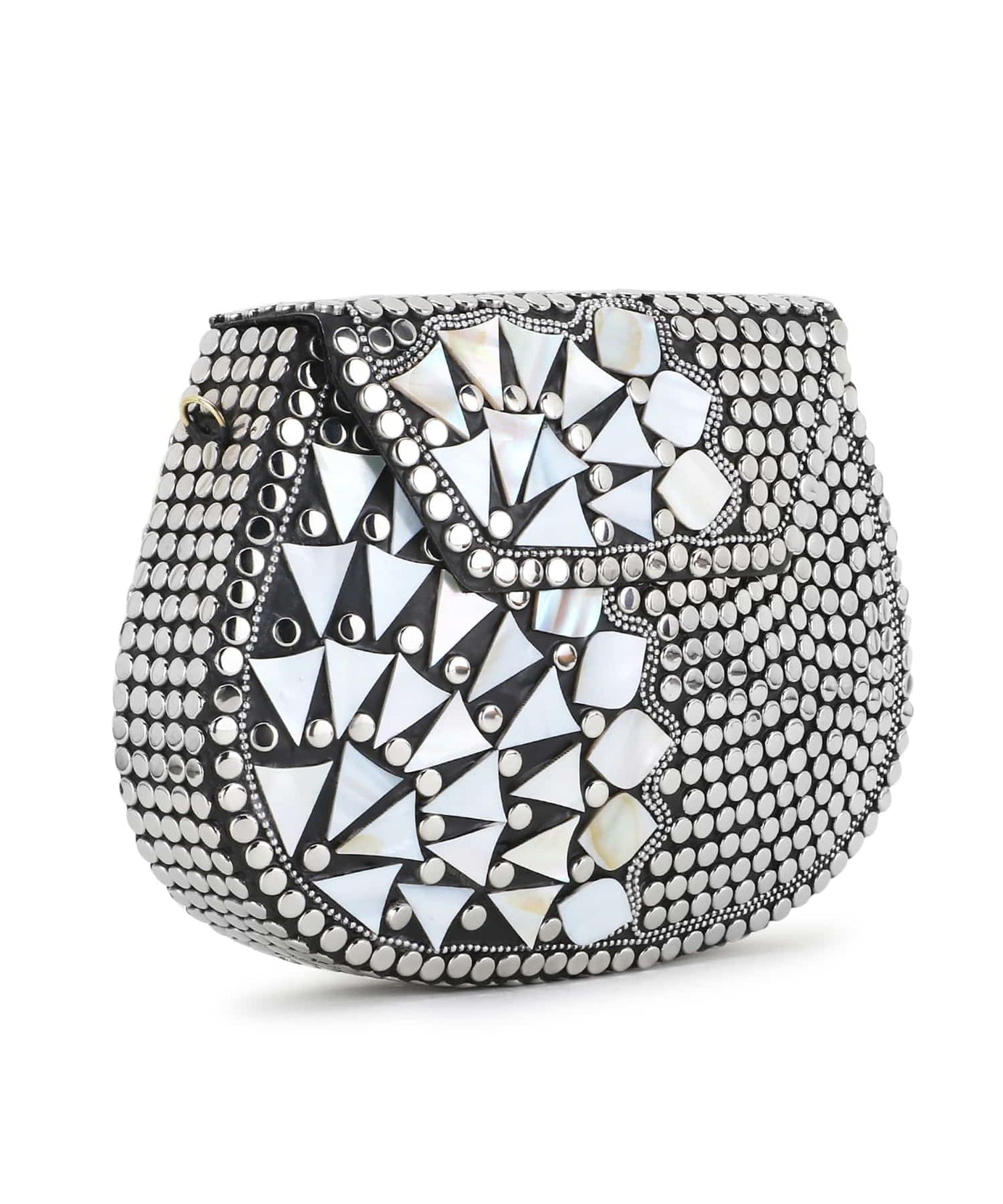 Mosaic Metal Embellished Clutch