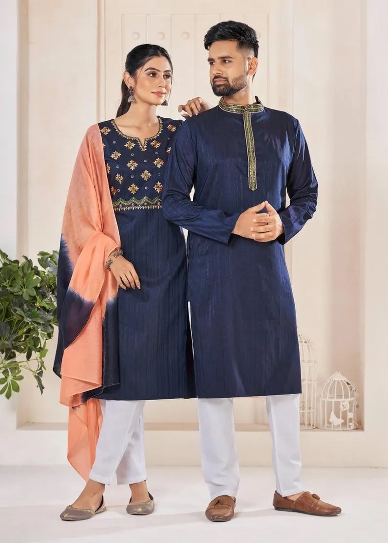 Pure Viscose with Embroidery Combo Set