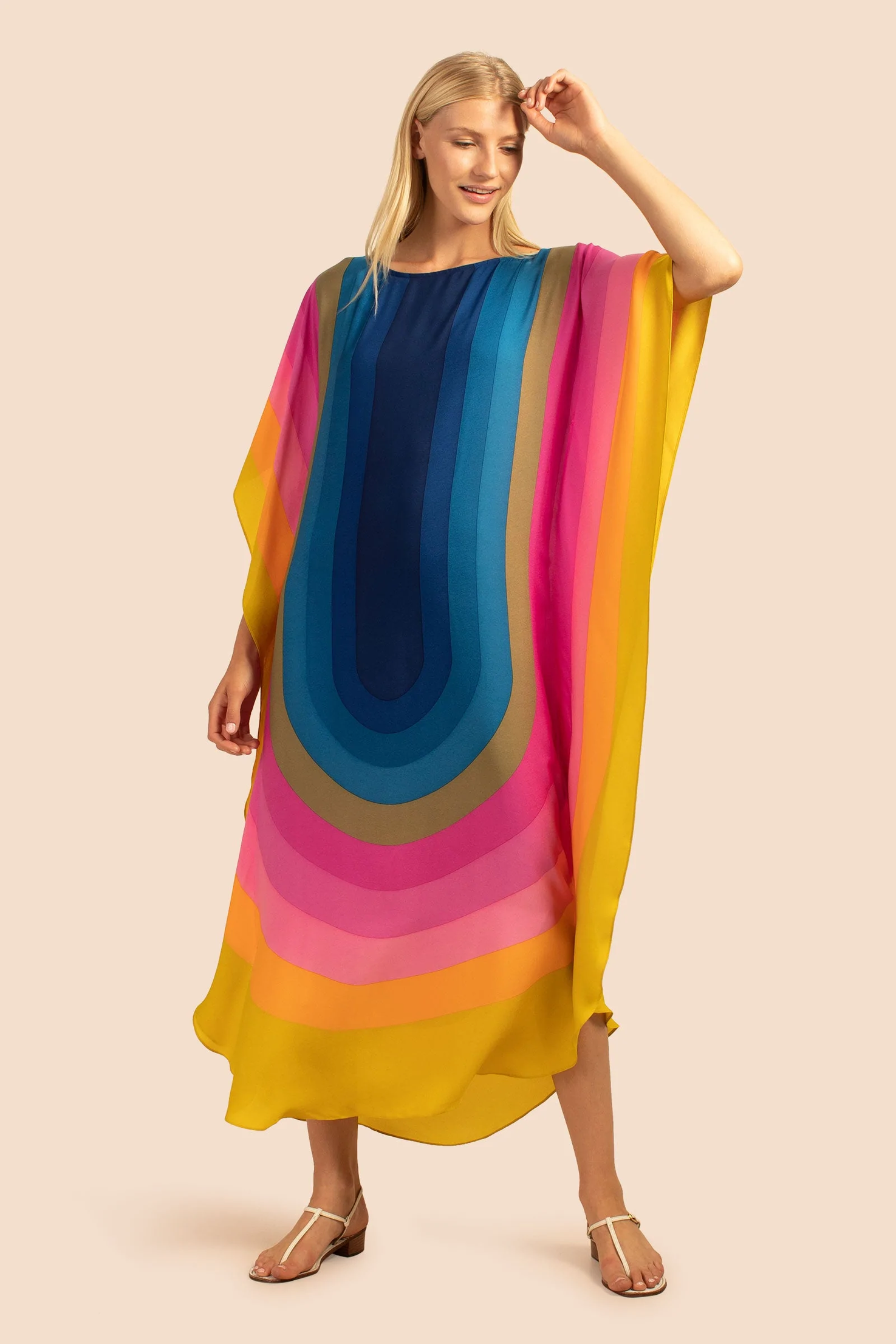 Women's French Moss Kaftan - Flowy Summer Beach Caftan