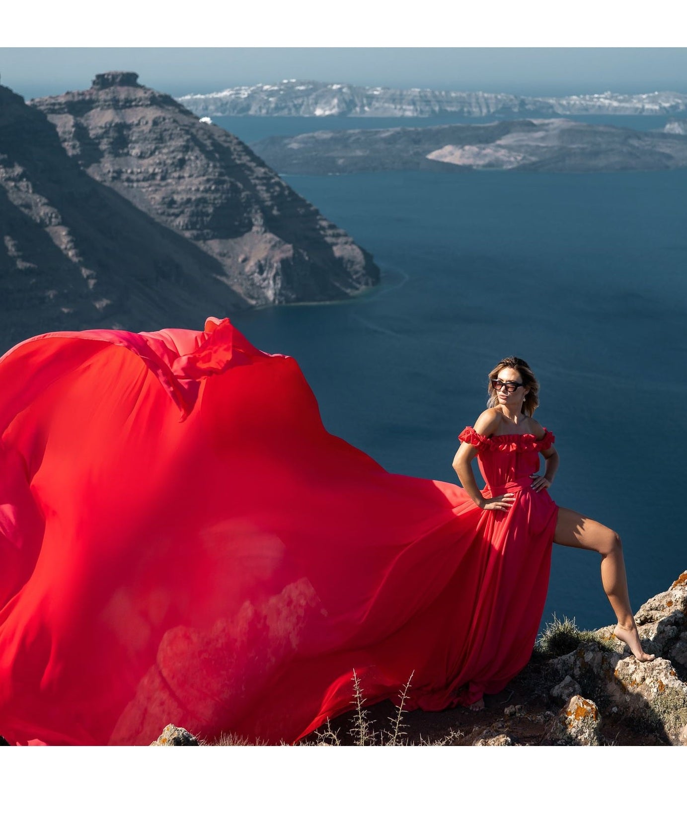 Long Flying Dress for Photoshoot - Flowy Long Train Dress for Engagement Photoshoot