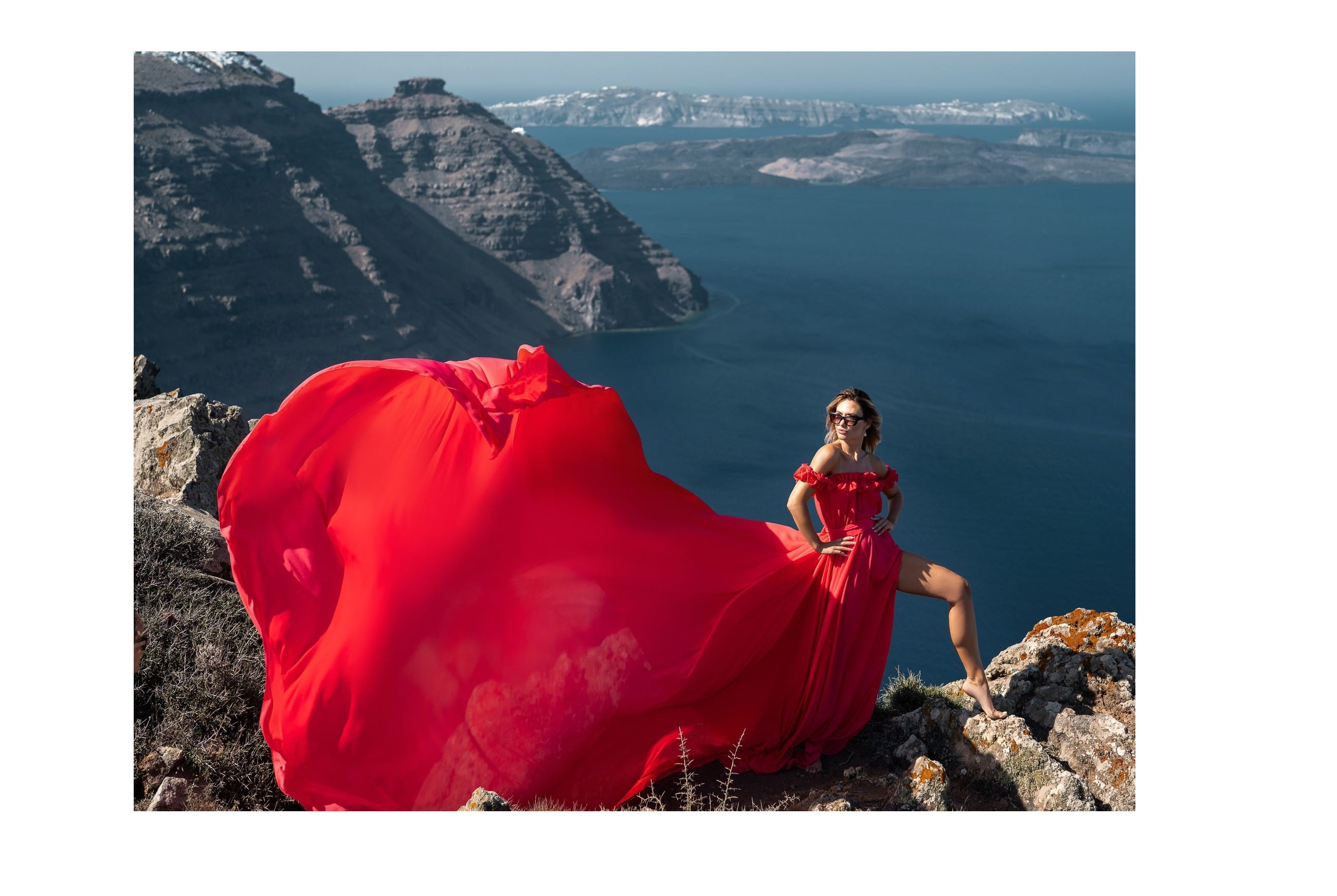 Long Flying Dress for Photoshoot - Flowy Long Train Dress for Engagement Photoshoot