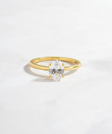 Cubic Zirconia Oval Cut Ring