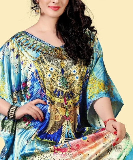 Kaftan dress for women Beach cover-up Caftan, Free size long maxi dress