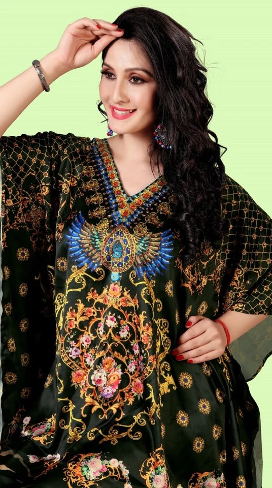 Free Size Kaftan Dresses for Women Long Beach Cover Up V Neck Summer long Caftan