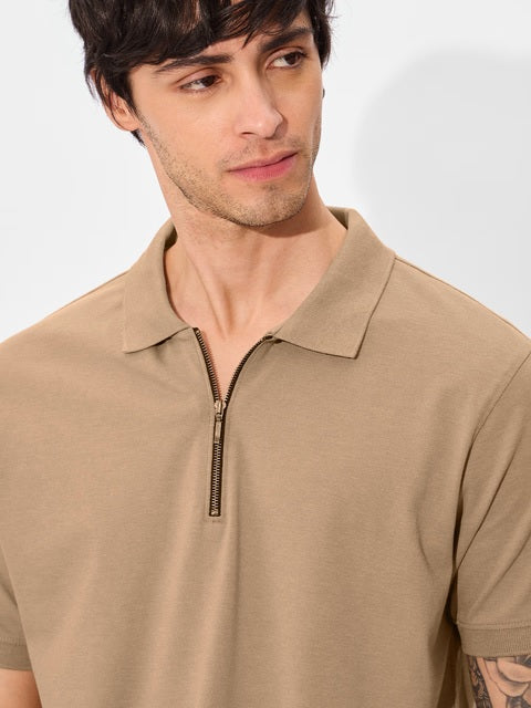 Solids  Camel Brown Polos