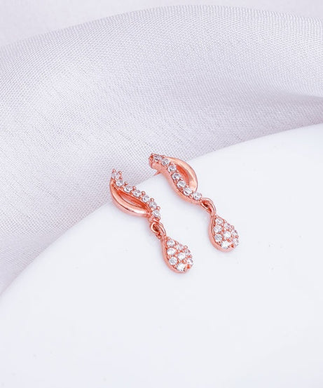 Rose Gold Wavecrest Earrings