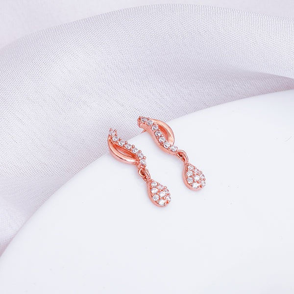 Rose Gold Wavecrest Earrings