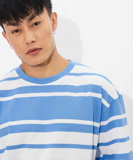 Popcorn Stripes Atlantic Oversized T-Shirts