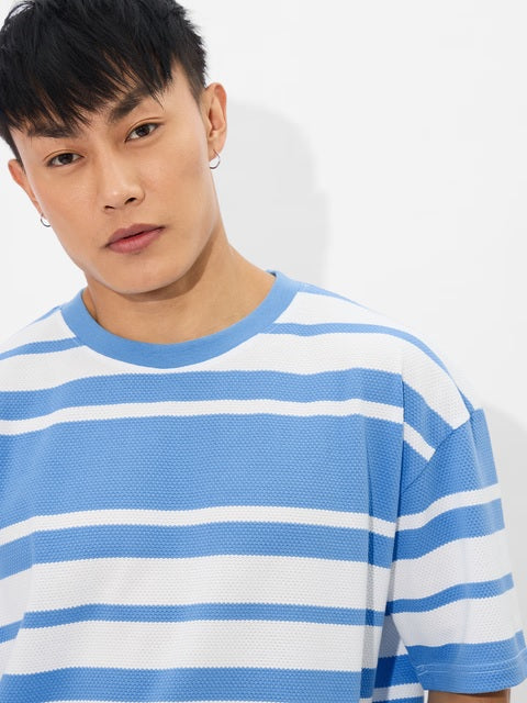 Popcorn Stripes Atlantic Oversized T-Shirts