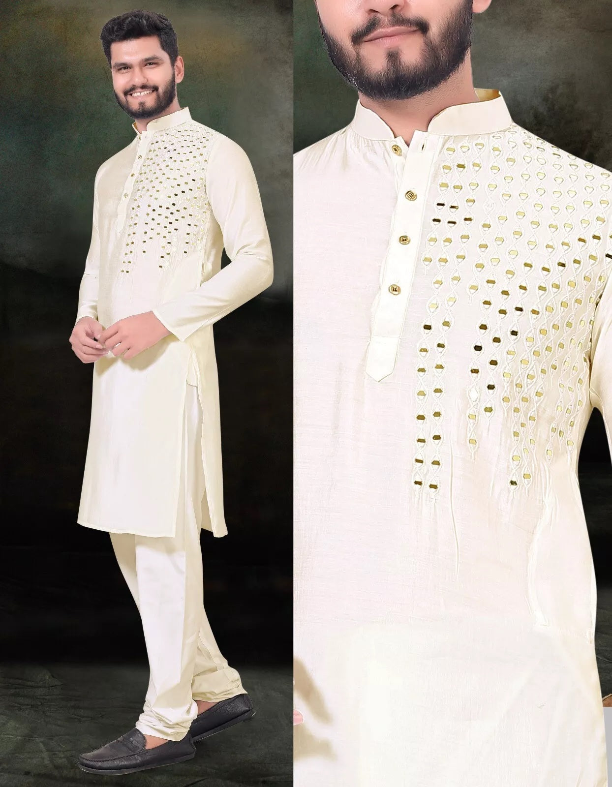 Viscose with kurta pajama set For Men's