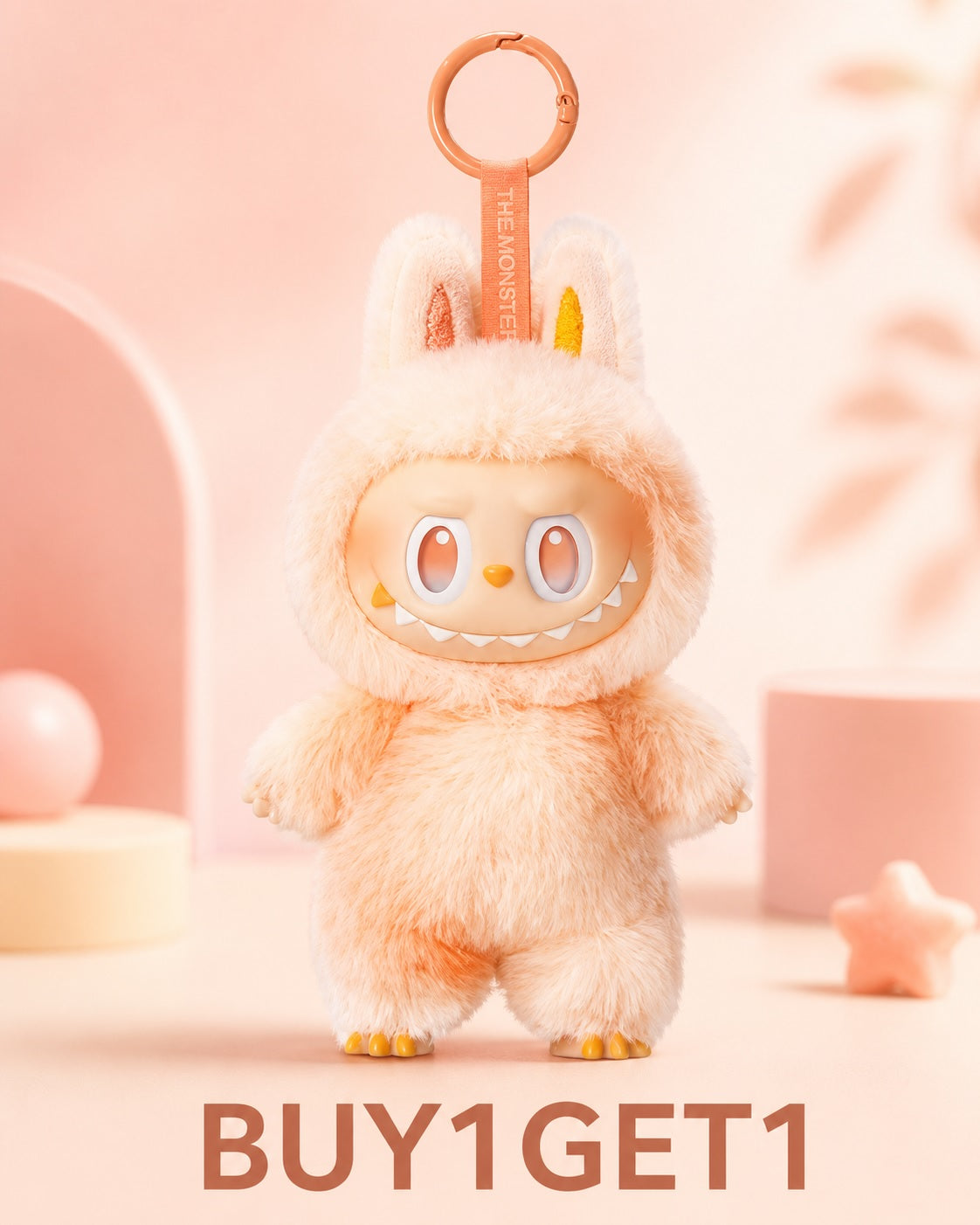 Cute Happiness Labubu Plush Doll Toy – (Buy One Get One) Free Gift