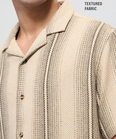 Sand Dune Men Textured Shirts