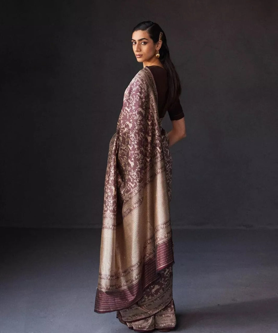 Classic Wedding Banarasi Soft Silk Sari & Blouse