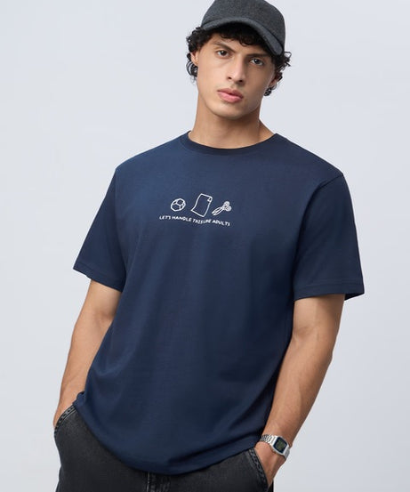 Handle Like Adults Men Relaxed Fit T-Shirts