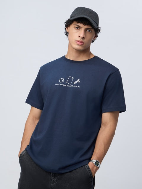 Handle Like Adults Men Relaxed Fit T-Shirts