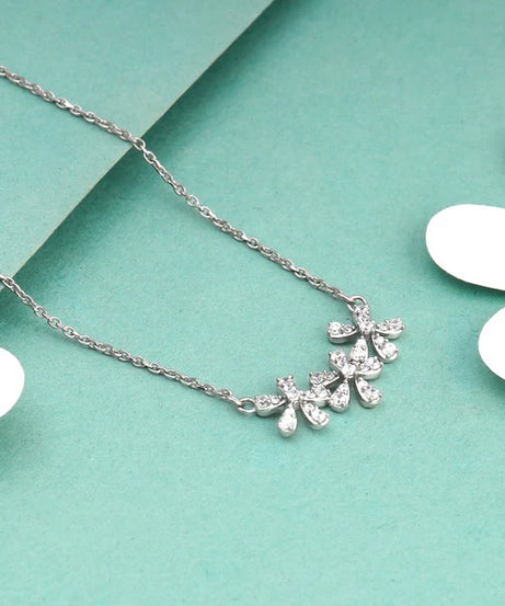 Silver Floral Enchantment Necklace