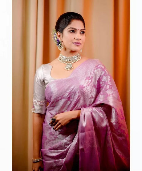 Soft Banarasi Silk Wedding Party Saree,New Indian Function Sari & Blouse