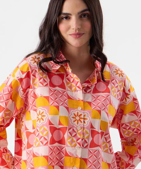 Abstract Petals Women Boyfriend Shirts
