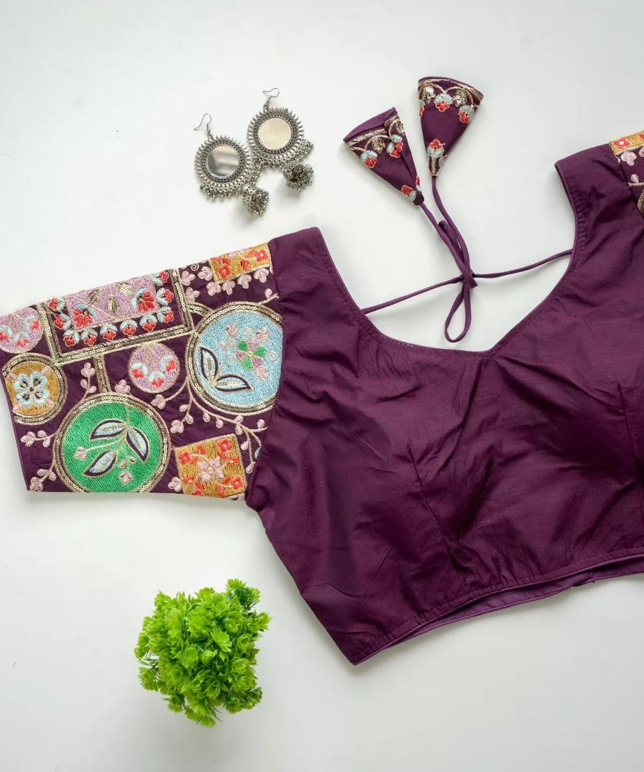 Silk Wedding Special Indian Bollywood Blouse & Choli