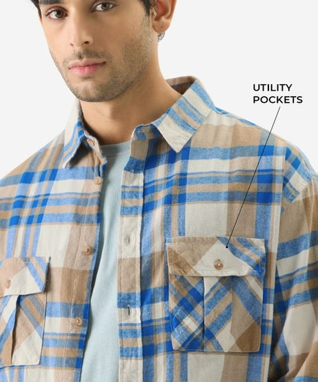 Plaid Corsair Men Utility Shirts