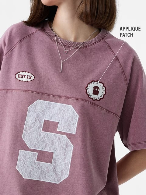 Pink Grunge Women Oversized T-Shirts