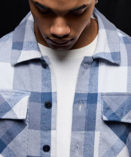 Plaid Shacket Arctic Men Flannel Shackets