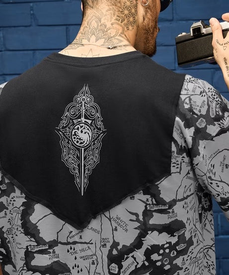 House Of Dragon Map Oversized T-Shirts