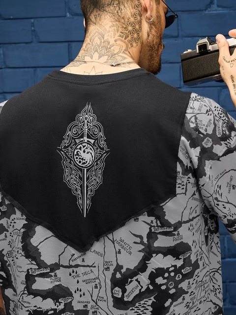 House Of Dragon Map Oversized T-Shirts