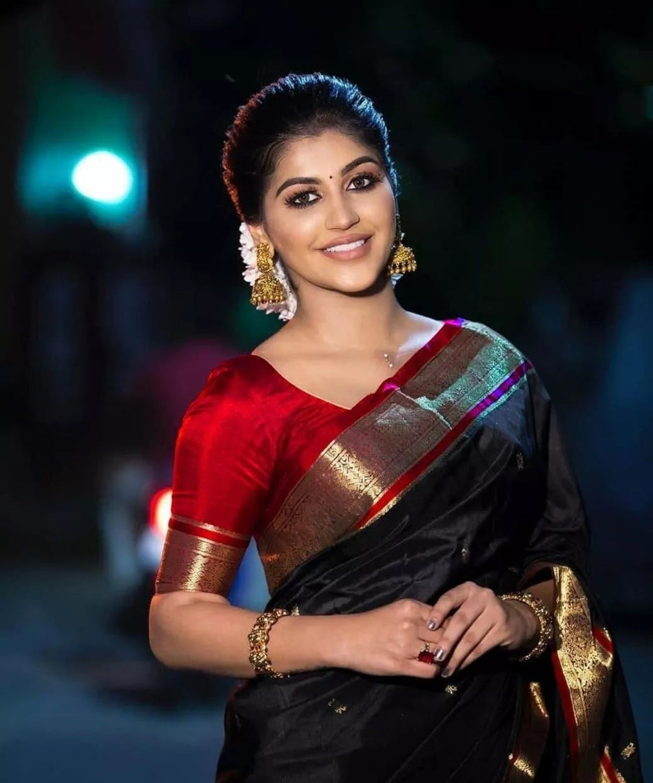 Banarsi Soft Silk Indian Wedding Saree With Blouse