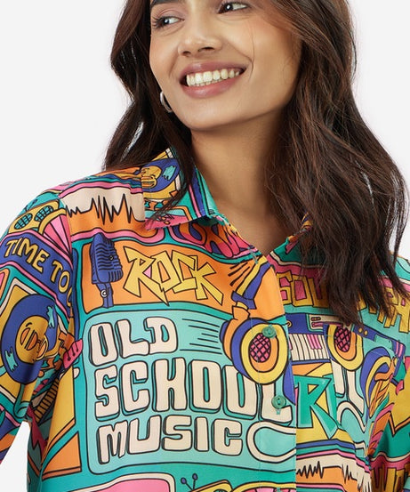 TSS Originals Musical Vibe Women Boyfriend Shirts