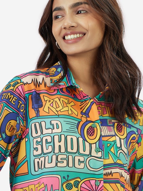 TSS Originals Musical Vibe Women Boyfriend Shirts