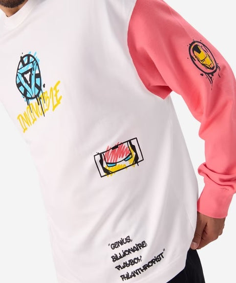 Iron-Man Graffiti Oversized Full Sleeve T-Shirts