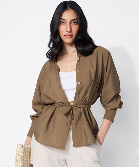 Back Tie Up Shirt  Ermine Women Shirts