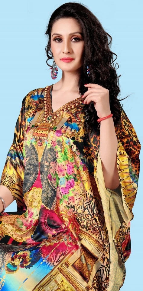 Free Size Kaftan for Women Smooth Summer Caftan Swimwear Cover Ups Maxi dress