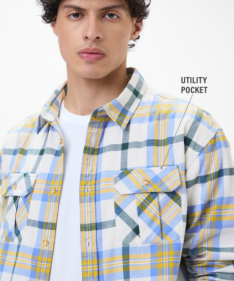 Plaid Sailor Men Utility Shirts
