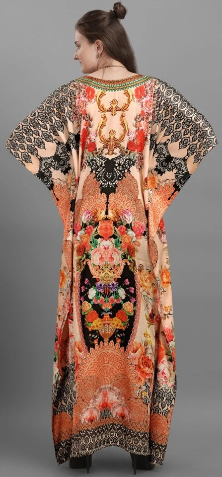 Kaftan Dress For Women Half Sleeve Long Bathing Suit Cover Up Maxi Beach Dress