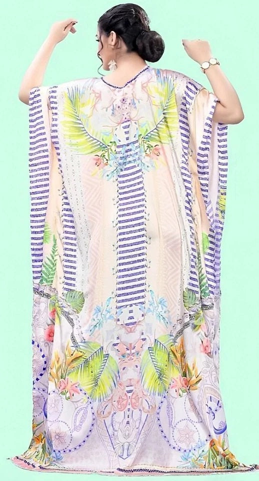 Kaftan Dress for women V-Neck Caftan Cover Ups Maxi Dresse for Ladies