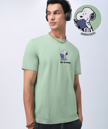 Peanuts I'm Booked Men Relaxed Fit T-Shirts